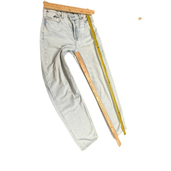 "AMERICAN EAGLE" Strigid High Rise Baggy Straight Light SZ 2 LONG SMALL SPOT - Picture 7 of 12